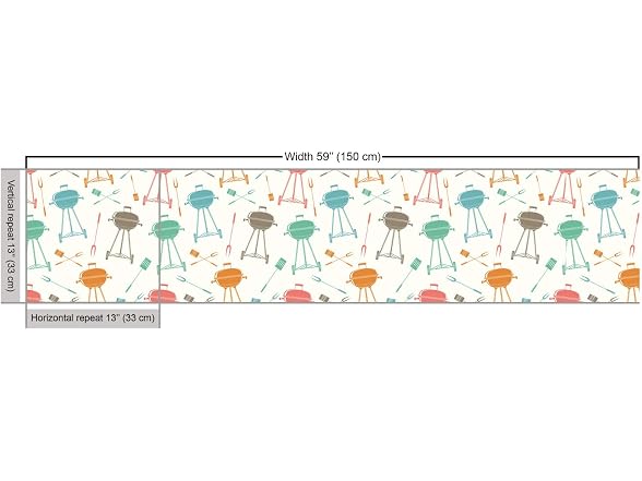 Ambesonne BBQ Fabric by The Yard
