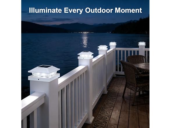 Brightever Solar Post Cap Lights 16 Pack White