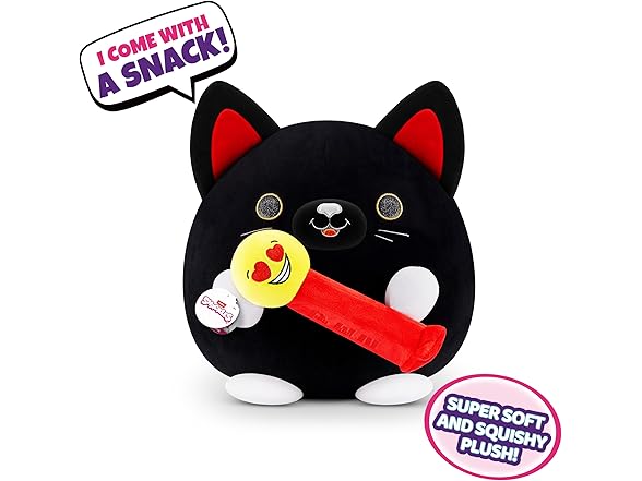 Snackles Pez Black Cat Super Sized 14 inch Plush