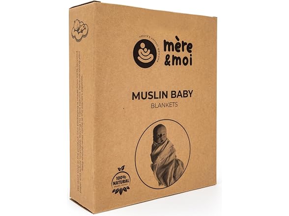 Mère & Moi: Muslin Baby Blanket – 2 Pack