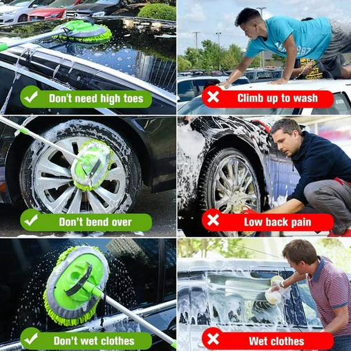 Route Auto Car Cleaning Washing Mop Brush Adjustable - Gallery 8