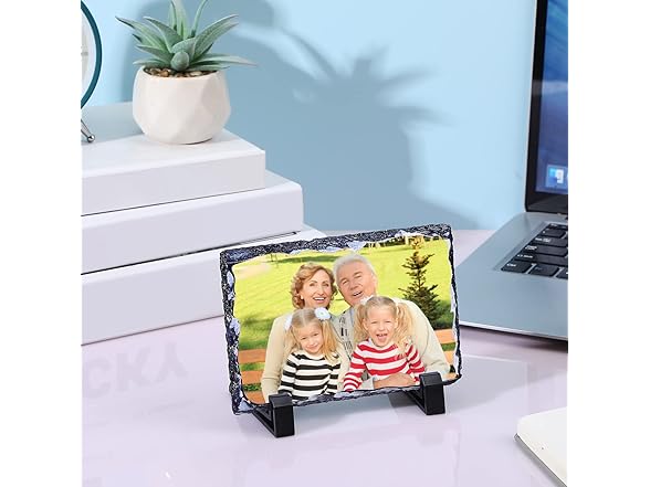 18 Pcs Blank Slate Rock Photo Frames
