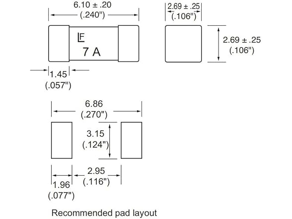 SMT SMD 1808 0451 2410 Fuse - Fast