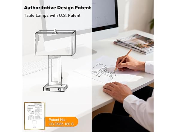 TOBUSA  22" Table Lamp Set of 2, Modern Touch