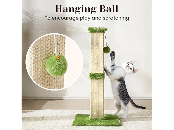 Fansafurn Tall Cat Scratching Post, 32''
