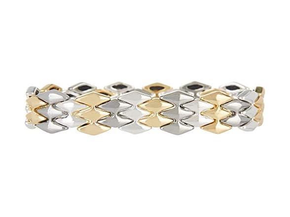 Nine West Women's Tri-Tone Stretch Bracelet