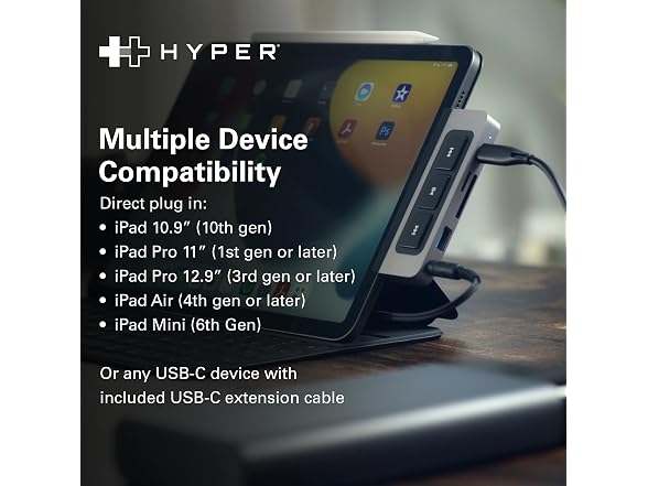 HyperDrive 6-in-1 USB-C Hub for iPad