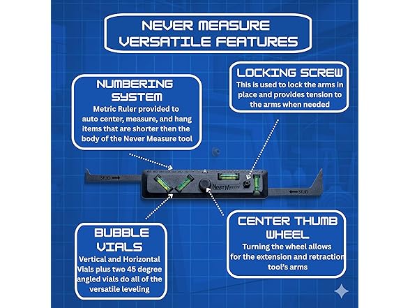 NeverMeasure 19in Picture Hanging Tool
