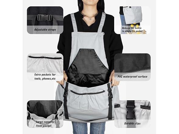 Garden Apron with Pocket for Harvesting