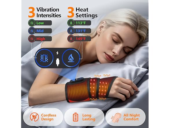 GVMSOR Cordless Heated Wrist Brace