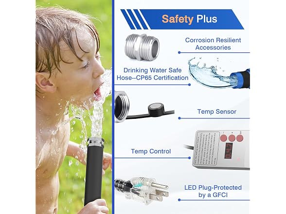 30ft RV Heated Water Hose to -40F