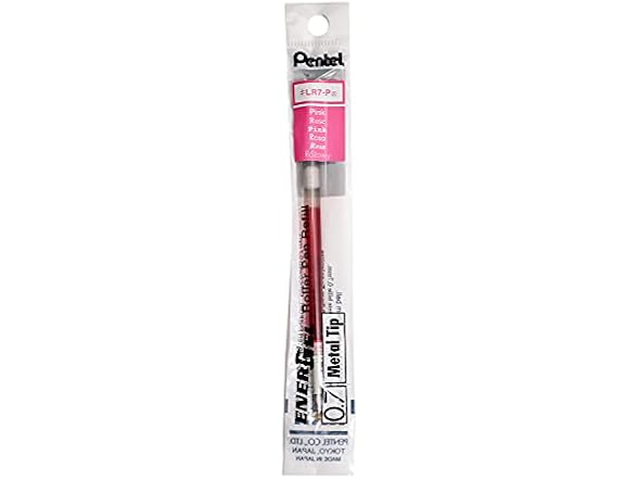Pentel EnerGel Roller Ball Pen Refill, 0.7mm, Pink Ink