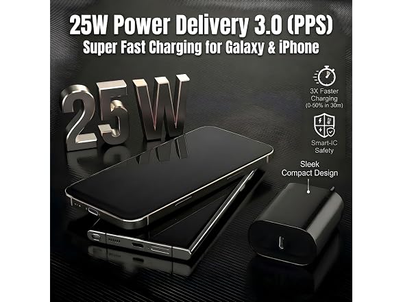 TT&C 25W USB-C Fast Charger for Samsung Galaxy