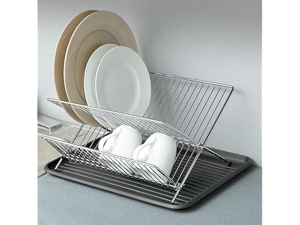 Smart Design Folding Dish Drainer Rack
