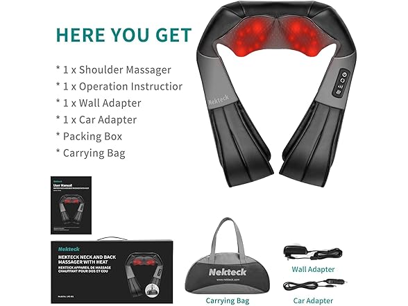 Nekteck Shiatsu Neck Massager