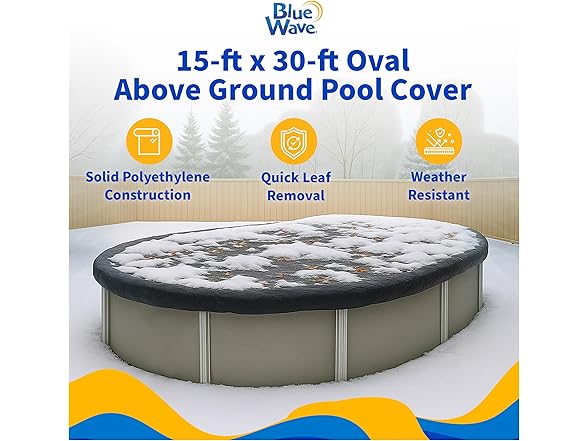 Blue Wave Bronze 8-Year 15 ft x 30 ft Oval Above Ground Pool Cover
