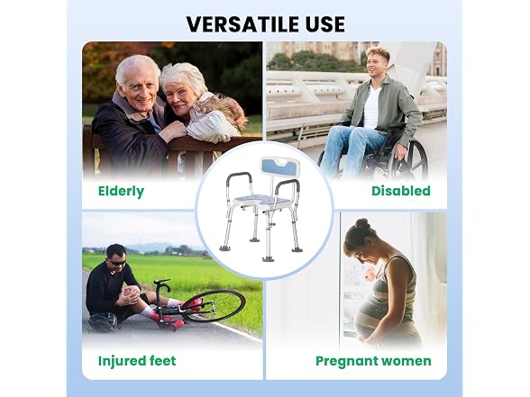 Adjustable Aluminum Senior Shower Chair