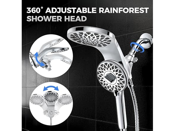 Newfinde Rain Shower Head w/Handheld