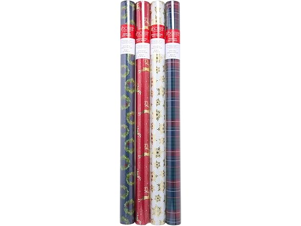 Gartner Studios 12ft Premium Wrapping Paper, 4 Rolls