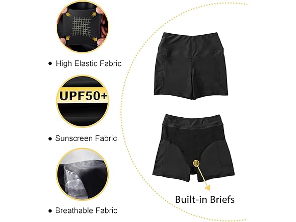 Tournesol Women's Swim Shorts 2 Pack