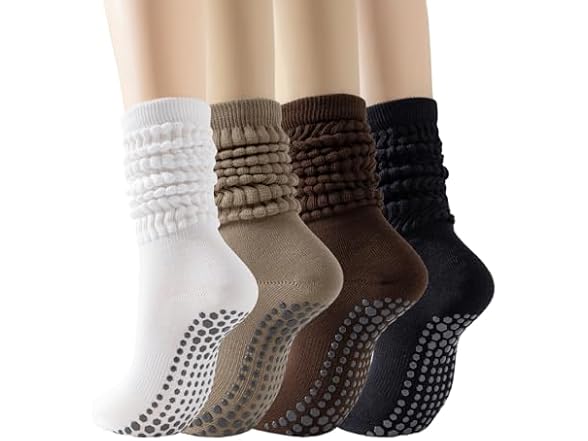 Holaraon Slouch Socks for Women with Grip