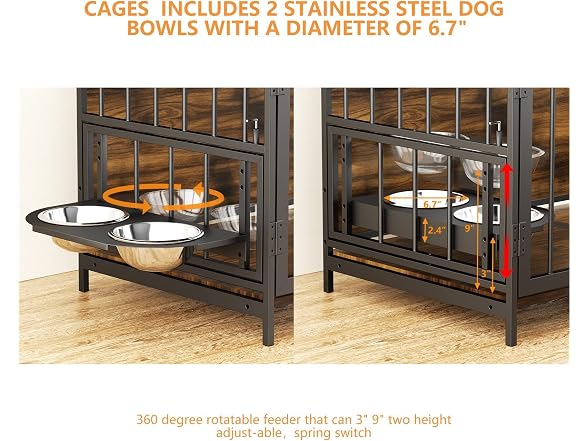 ROOMTEC Dog Crate Furniture-Style Cages for Small Dogs