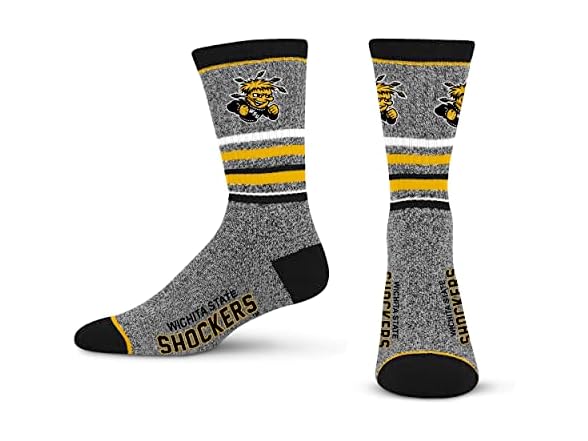 Wichita St 5 Star Crew Sock Grey Lg