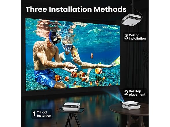 HAPPRUN Full HD Bluetooth Projector