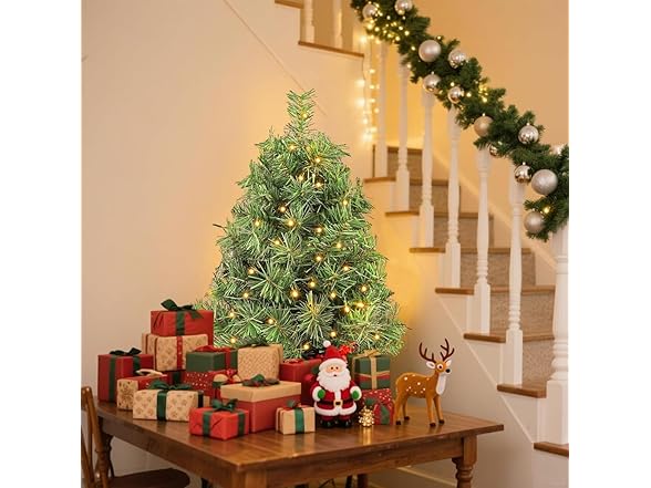 KISIQI Pre-lit Artificial Christmas Tree