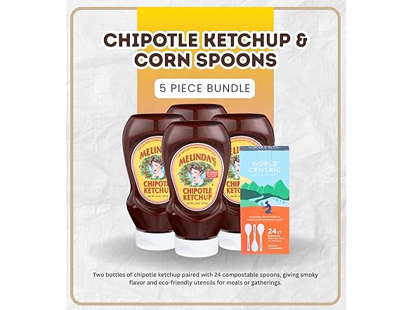 5 Item Set- Smoky Tomato Ketchup & Corn Starch Spoons - Gallery 2