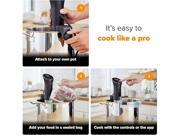 Anova Culinary Sous Vide Precision Cooker 3.0 (WiFi), 1100 Watts, Stainless Steel (Open Box)