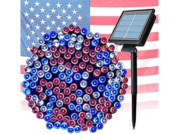Brightown Solar Red White Blue Lights