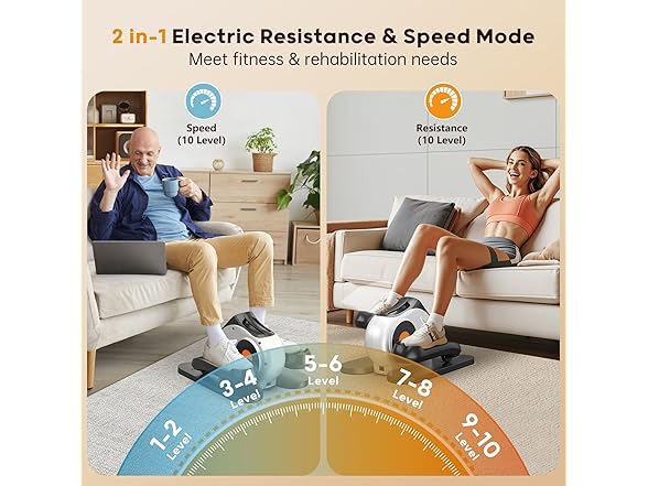 HitGo 2-in-1 Under Desk Elliptical