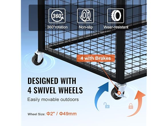 Rolling Sports Ball Storage Cart, Basketball