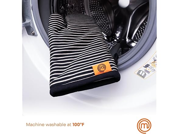 MasterChef Oven Mitts Heat Resistant, Set of 2 Baking Gloves