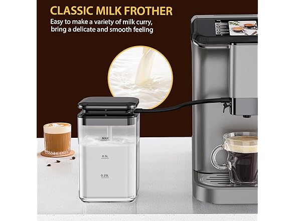 GustoWave Espresso Maker with Milk Frother
