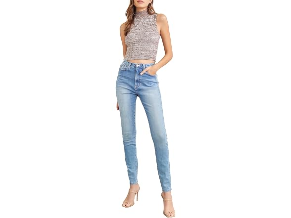 Forever 21 (M) Marled Mock Neck Sweater-Knit Top