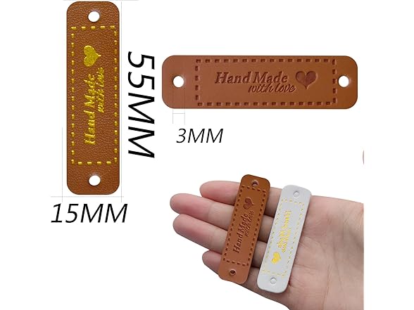 Jdesun 60 Pieces Handmade with Love Heart Tags