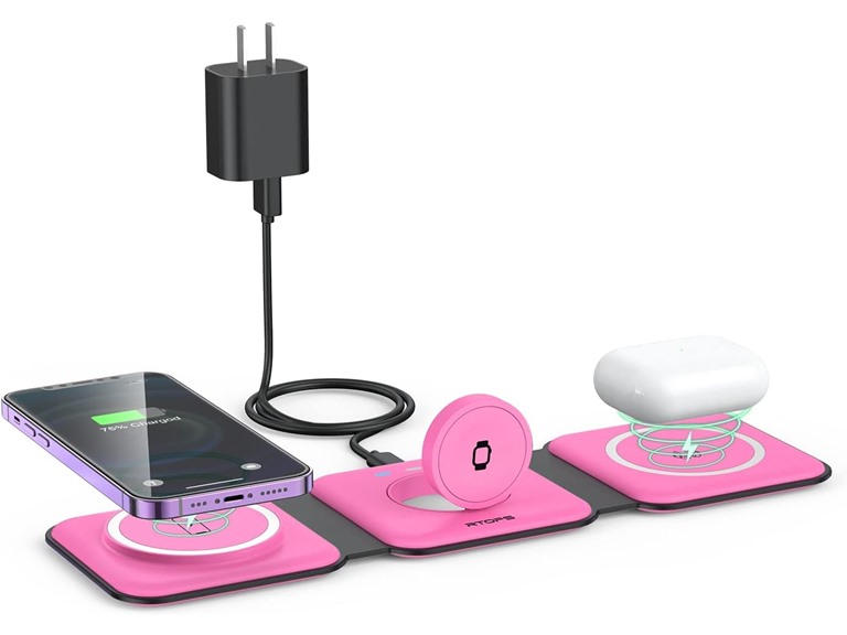 RTOPS 3-in-1 GaN Magnetic Wireless Charging Station