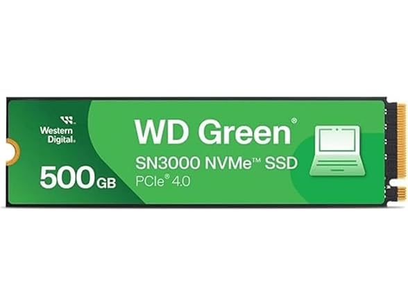 (NEW) Western Digital 500GB WD Green SN3000 NVMe Internal SSD