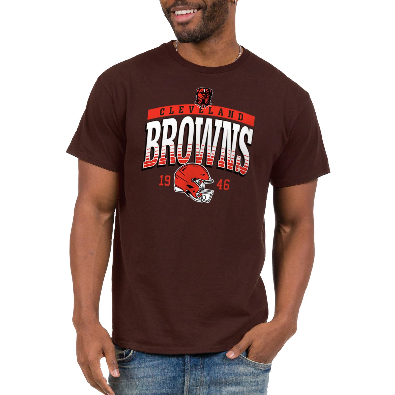 CLEVELAND BROWNS NFL Mighty Adult SS T-Shirt - Gallery 4