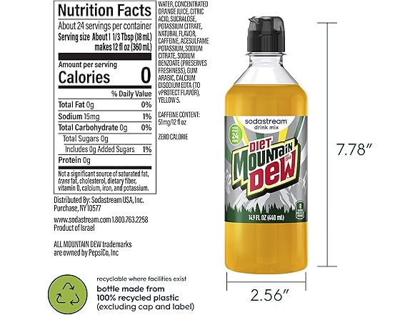 4PK SodaStream® Diet Mountain Dew New Pour