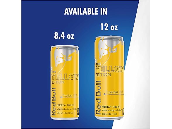 1CT Red Bull Yellow Edition Energy Drink, Tropical