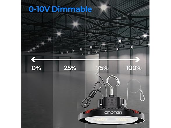 CINOTON UFO LED High Bay Light, 160W/120W/80W Switchable