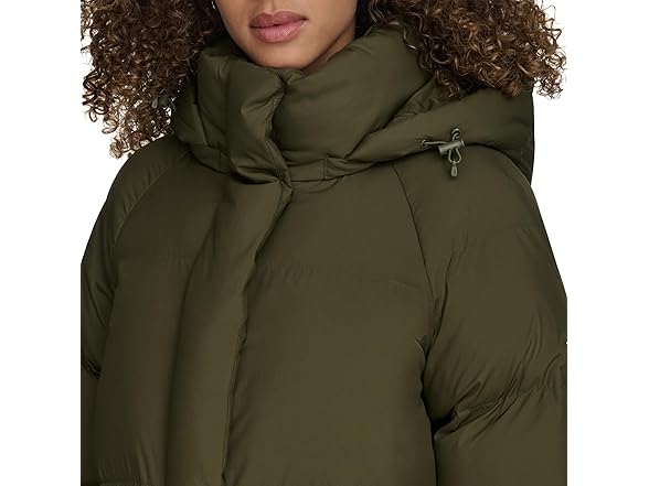 Levis Womens Mid-Length Cloud Hooded Puffer