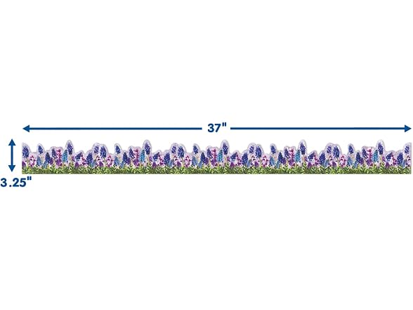 Eureka Curiosity Garden Floral Extra Wide Decorative Trim
