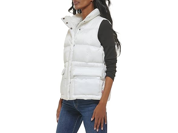 Levi's White Puffer Vest (L)