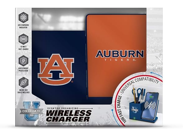 AUBURN TIGERS Wireless Charger Organizer
