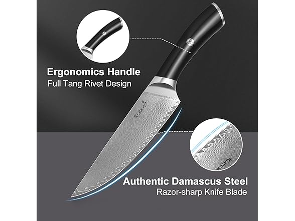 KUISINE Damascus Steel Kitchen Knife