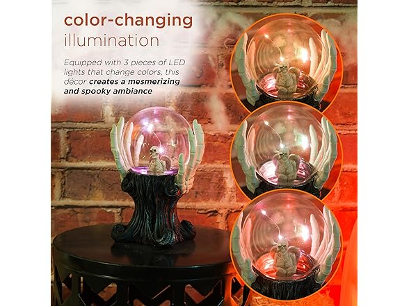 Alpine Corporation Halloween Color Changing LED Crystal Ball